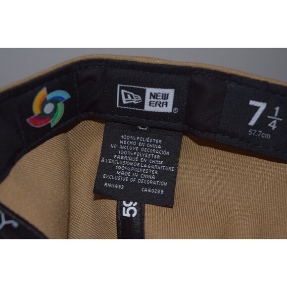 New Era Mexico WBC Baseball Hat Gold Mocha 59Fifty RARE STYLE NPB LMB MLB LMP - Picture 9 of 9